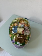 Susan Wheeler Nestler Germany Paper Mache Egg Easter Bunny Candy Container