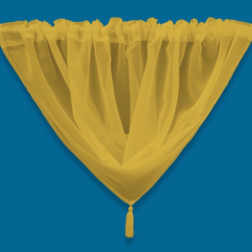 Plain tasseled voile - plain, all