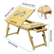 Laptop Table Bamboo for Bed Table Laptop Stand Notebook Table Folding Desk