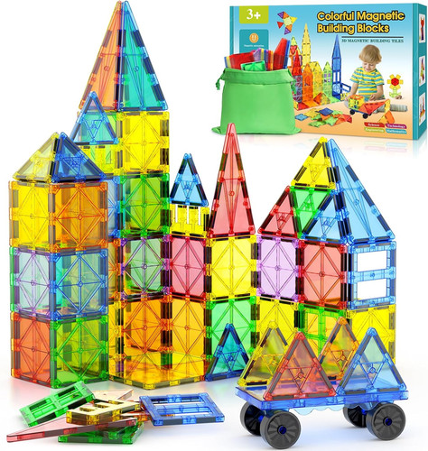 Magnetic tiles toys for - tiles,, 2