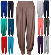 WOMENS HAREM ALI BABA PANTS LADIES TROUSERS LONG BAGGY LEGGINGS YOGA UK 8-26