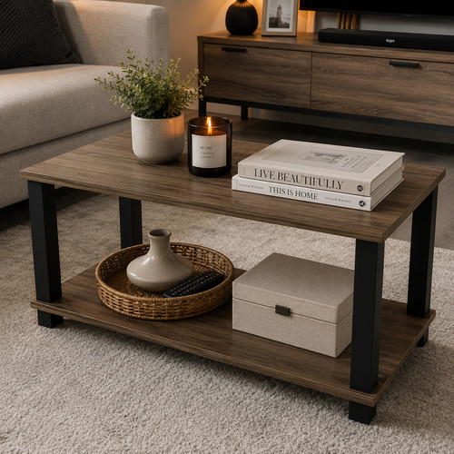 Coffee table tier dark brown - 2,