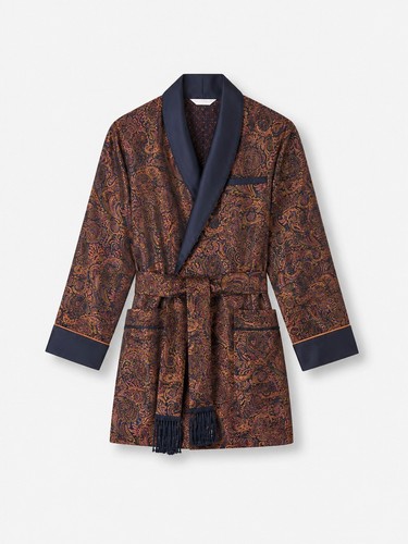 Men luxury smoking jacket - men's,