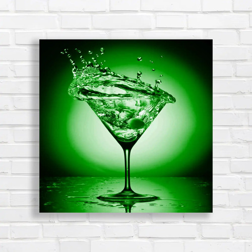 Martini glass splash square - martini,