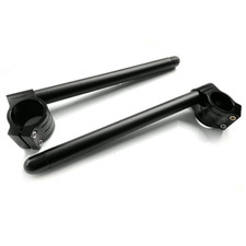 Motorcycle Clip On Handlebars 7/8" for 50mm Forks Black for Cafe Racer Pair