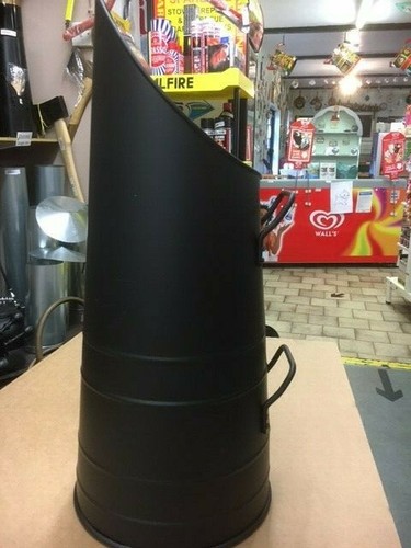 Metal black coal hod house - metal,