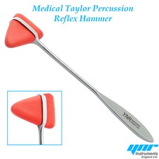 YNR® TAYLOR PERCUSSION REFLEX TENDON HAMMER PHYSIOTHERAPY SUPPLIES RED HEAD CE