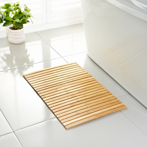Bamboo wooden bath - wooden, mat