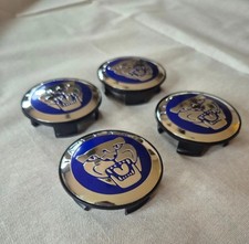 Jaguar 4x Premium Blue 58mm Center Wheel Hub Caps For F-type XJR XF XJ XK F-pace