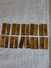 Vintage 10 PC Lot Small Brass Lift-off Hinges