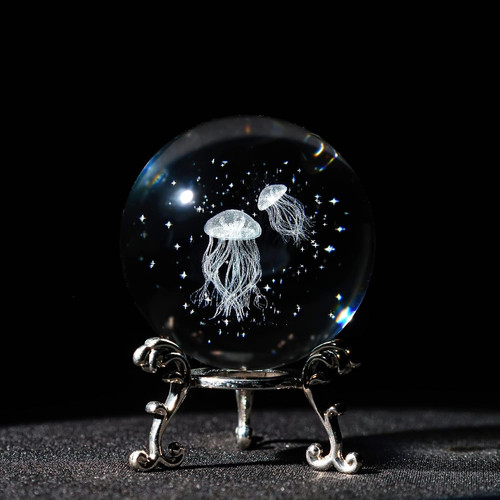 66mm jellyfish crystal ball - 66mm,