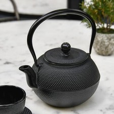 Black "Kyusu" Cast Iron Japanese Teapot with Handle