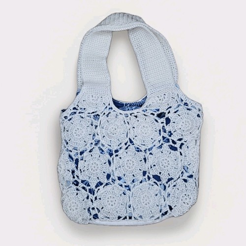 White crochet shoulder bag - shoulder,
