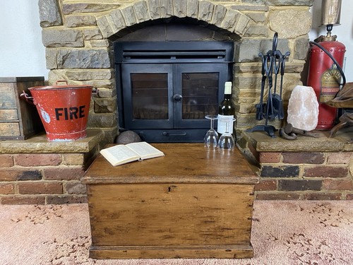 Old antique pine chest - old,