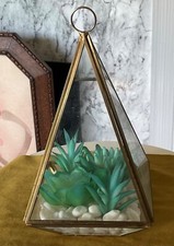 VINTAGE GLASS AND BRASS