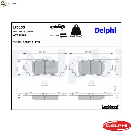 Brake pad set disc - pad,