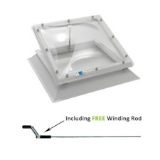 Manual Opening Roof Window Rooflight Flat Skylight Coxdome Double Glazed  + Kerb