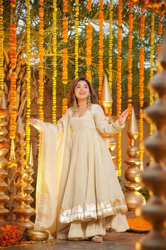 Women chinnon anarkali kurta - women,