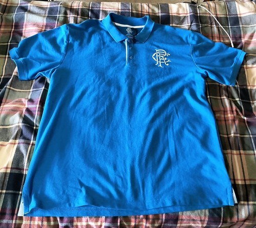 Glasgow rangers blue polo - blue,