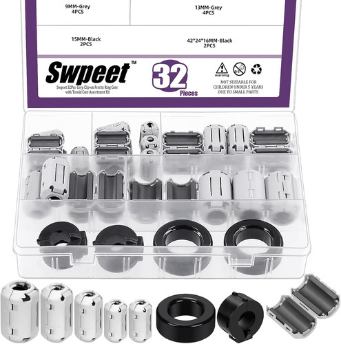 Swpeet 32pcs sizes grey - 7,
