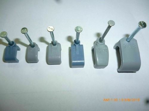 Flat cable clips nail - flat,