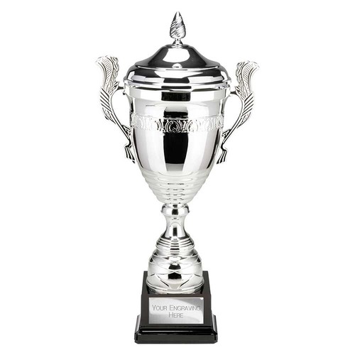 Silver cup with lid large - with,