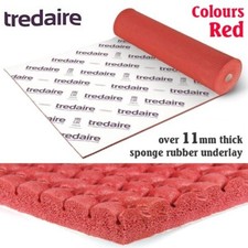 Tredaire Colours Red Sponge Rubber Carpet Underlay - 11m2 Roll - cheapest eBay