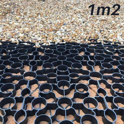 Grid black 1m2 gravel - 1m2,