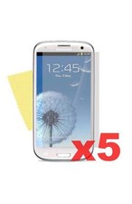 5 X CLEAR SCREEN PROTECTOR for Samsung Galaxy S3 i9300 With Cleaning Cloths