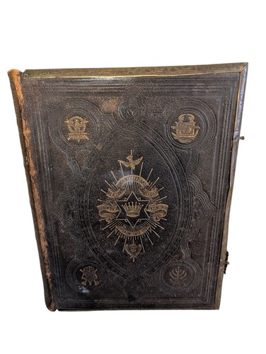 Antique 1800 ornate bible - ornate,