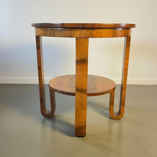 Italian art deco round walnut - italian,