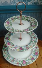 3 tier XL china cake stand