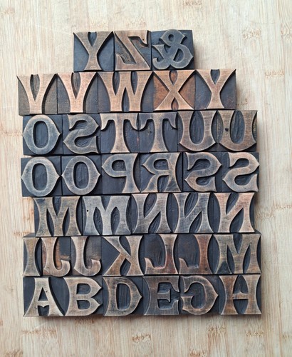 Vintage wooden letterpress - vintage,