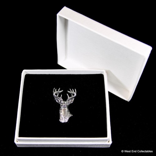 Stag head pewter pin - pin, in