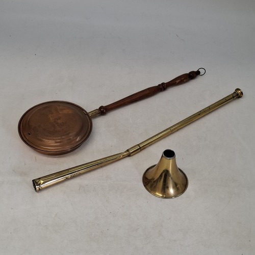 Vintage copper bed - warming, pan