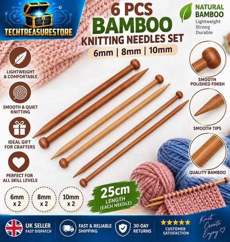 Pcs bamboo knitting needles - pcs,