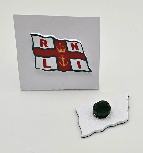 Rnli logo print pin badge - logo,