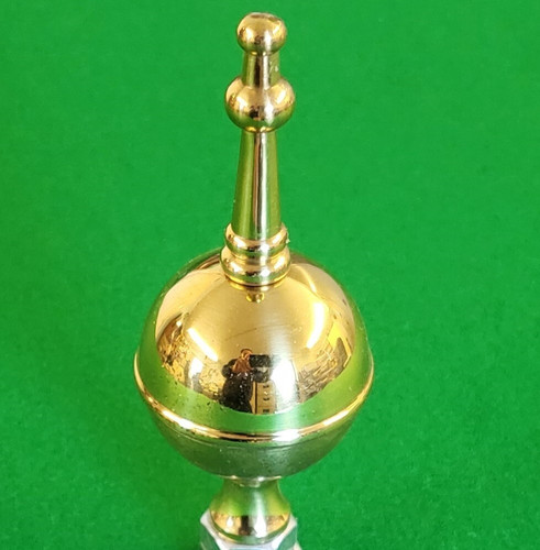 Spun brass ball spire finial - &,