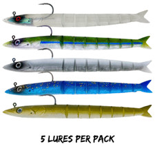 Lazy Lures | Renaissance Eels 18g/14cm | 5 Lures Per Pack For Bass Pollock & Cod