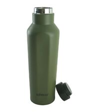 KombatUK Army Military Heavy Duty Stainless Steel Water Bottle Flask 500ml Green