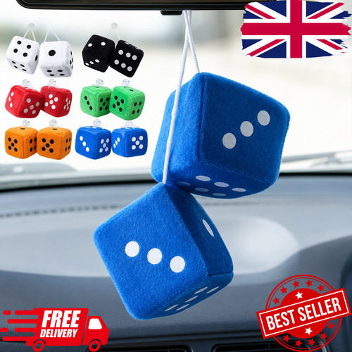 2pcs soft fuzzy dice car - 2pcs,