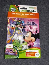 Leap Frog Minnie The Big Bow-nanza Tag Board Learn to Read LeapReader Book New