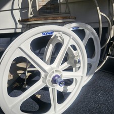 New Skyway Mags 20in Wheel Set White Old School Bmx Sealed TuffII