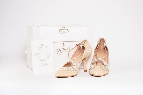 Emmy bridal shoes - beige, cream