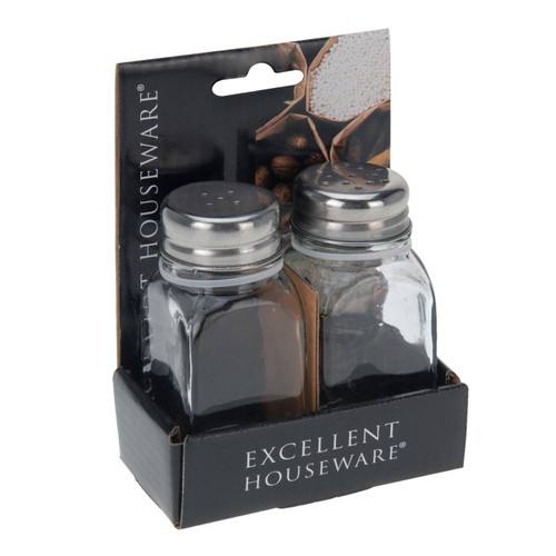 Salt and pepper glass shakers - pepper,