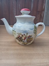 Vintage SADLER Fox Hunting Scene Tankard Teapot with lid