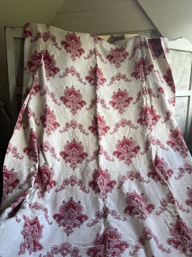 Vintage floral fabric pink - vintage,