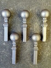 5 N0  Ball Top Rail Heads Wrought Iron Weldable Spheres Gates Railings Fence