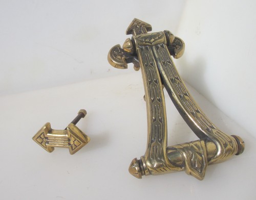 Antique brass door knocker - brass, old