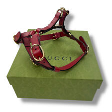Gucci Red Leather Dog Harness